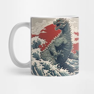 japanese style art godzilla Mug